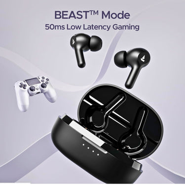 boAt Airdopes 71 TWS Earbuds – 40H Playtime, Dual Mics w/ ENx, ASAP Charge, BEAST Mode 50ms, IPX4, Low Latency